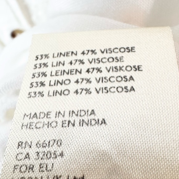 Anthropologie Pilcro White Ruffle Placket Buttondown Shirt Small - Picture 11 of 11